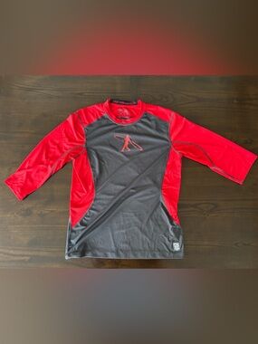 Nike Pro Combat Compression Shirt Dri Fit Ken Griffey Raglan Sleeve L Red Large